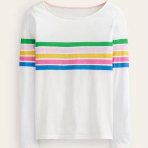 NWT Boden White and Pink Striped Top - US 20/22 - Picture 10 of 12